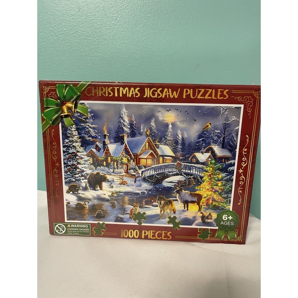 Christmas Jigsaw Puzzles "Merry Christmas" Animal Party 1000 pieces